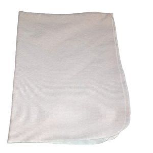 Carter’s Pink & White Striped Flannel Baby Receiving Blanket 37" X 27"